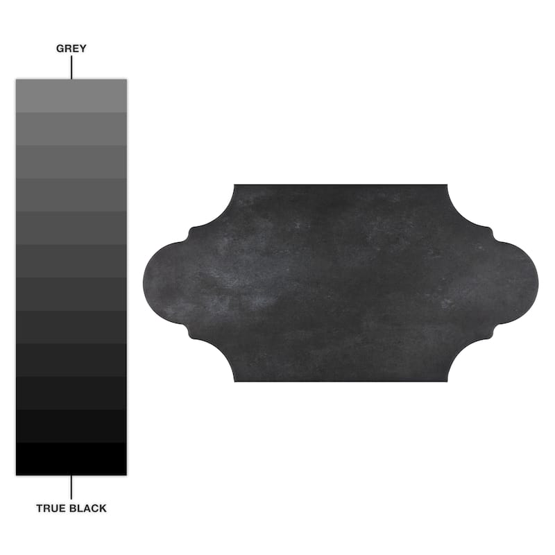 Merola Tile Alhama Provenzal Black 6-1/4" x 12-3/4" Porcelain Floor and Wall Tile
