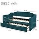 preview thumbnail 2 of 9, Twin Size Daybed Green Upholstered Sleeper Sofa Bed with Trundle
