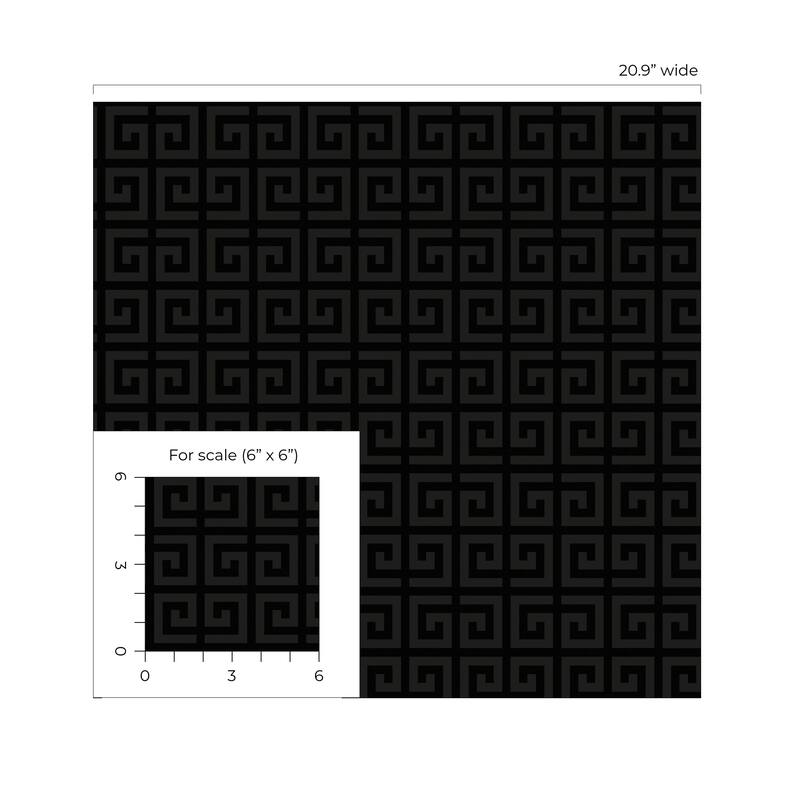 Seabrook Designs Major Greek Key Non-Woven Unpasted Wallpaper