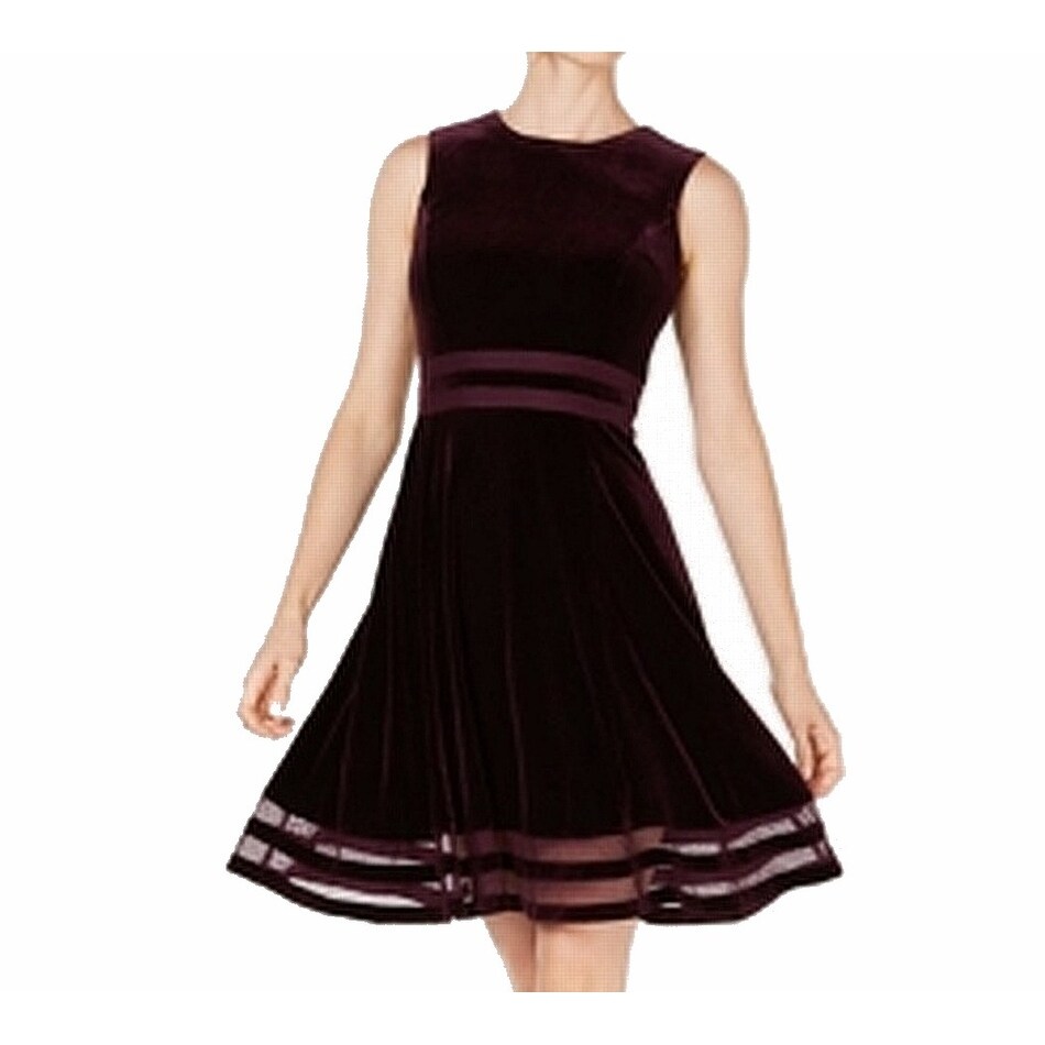 plum calvin klein dress