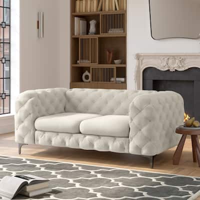 Corvus Chesterfield Aosta Tufted Velvet Loveseat