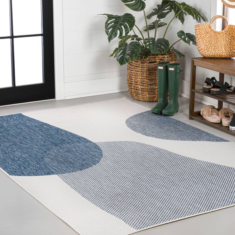 JONATHAN Y Zia Modern Geometric Organic Shapes Indoor/Outdoor Area Rug