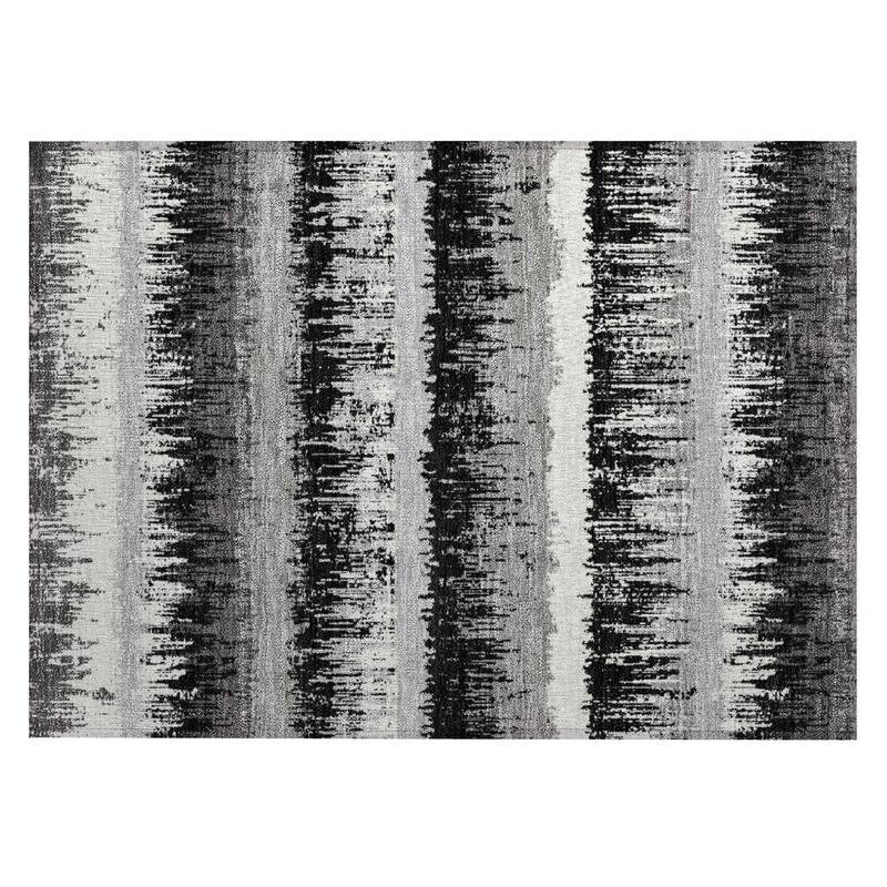 Machine Washable Indoor/ Outdoor Abstract Ombre Chantille Rug