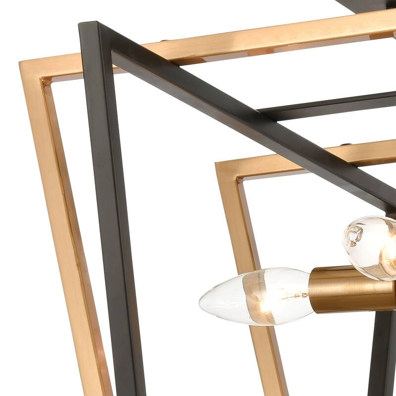 Elk Home Bridgette Matte Black Metal 4 Light Semi Flush Mount