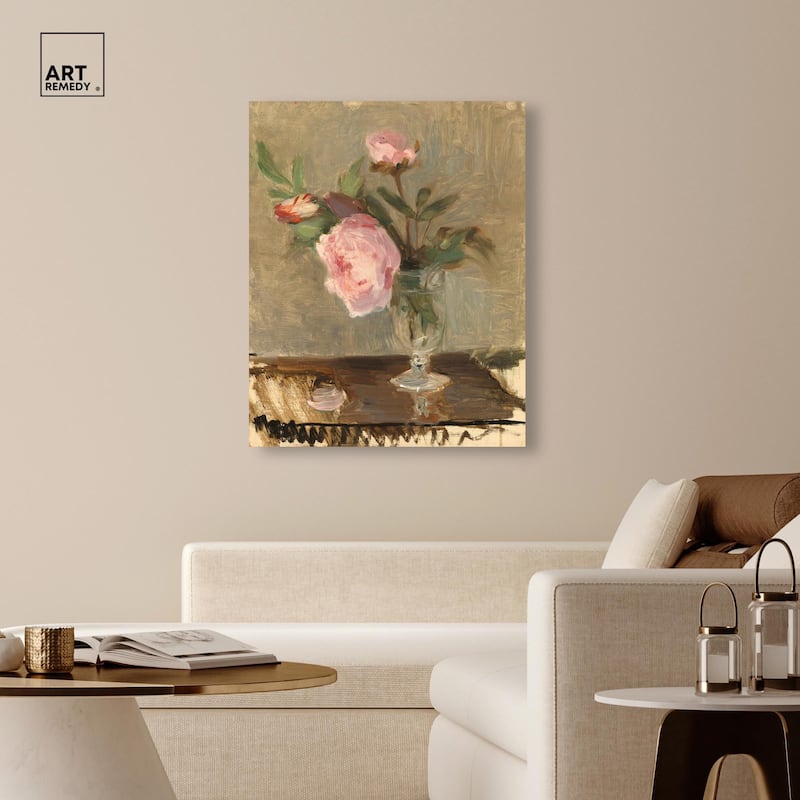 Moristot Peony Canvas by Art Remedy, Gallery Wrapped