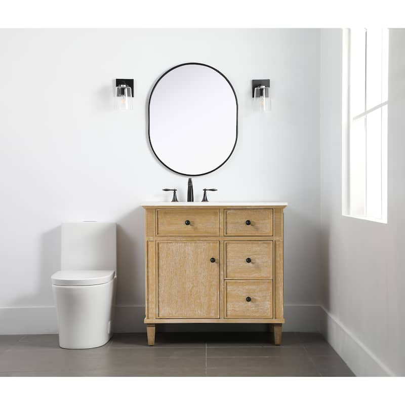 36" Bordeaux Bathroom Vanity - Antique Oak