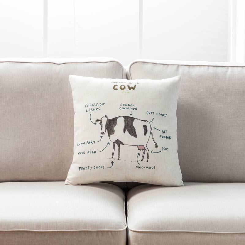 Farmhouse animals throw pillow - set of 2