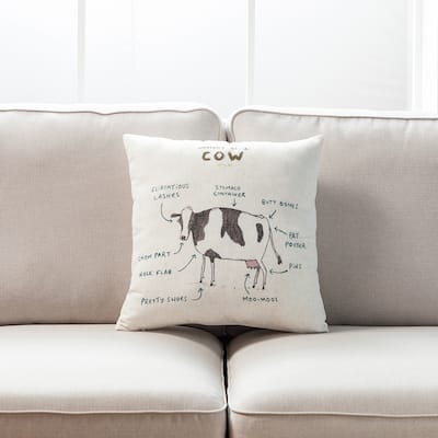 Farmhouse animals throw pillow - set of 2