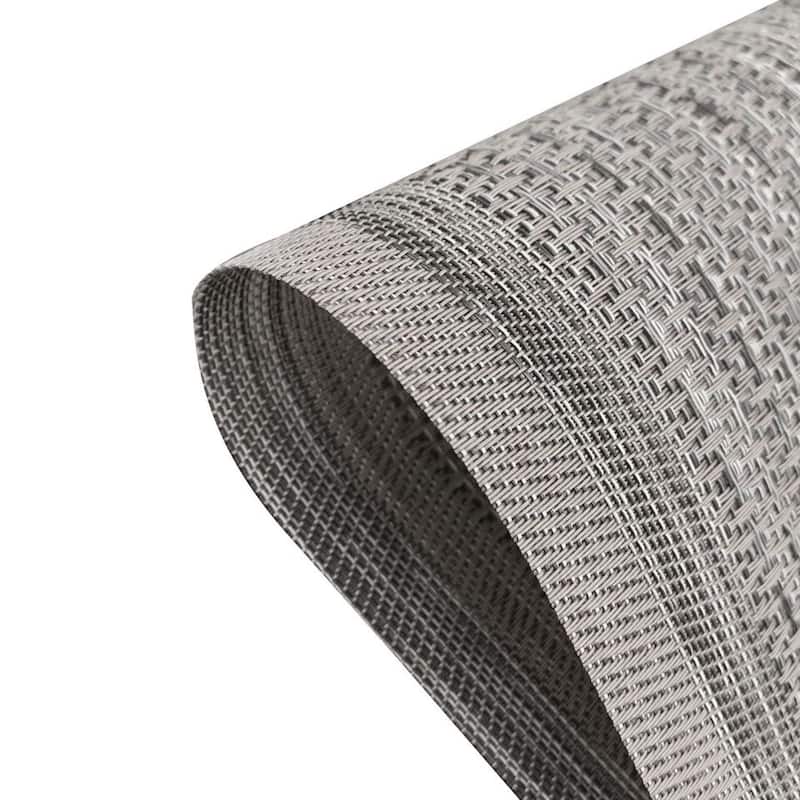 Dainty Home Geneva Woven Vinyl Reversible Rectangle Placemat Set Of 6 - 12" x 18"