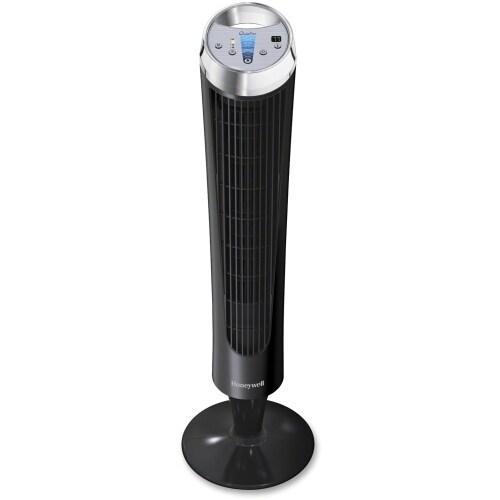 "Honeywell HY-280 Honeywell HY-280 QuietSet Whole Room Tower Fan - 8 Speed - Oscillating, Timer-off Function, Remote - Black,