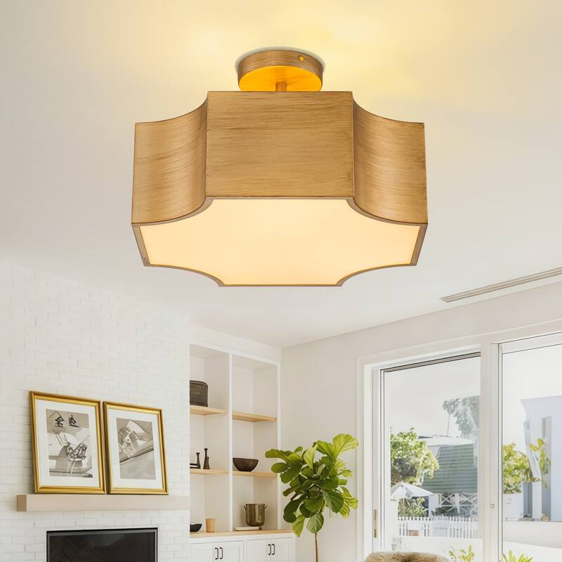 Starsky 3-Light Novelty Statement Semi Flush Mount - Antique