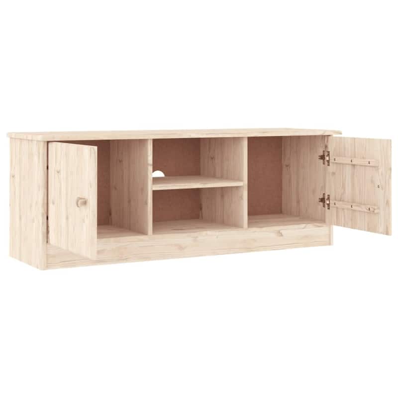 vidaXL TV Stand ALTA 44.1"x13.8"x16.1" Solid Wood Pine - 44.1" x 13.8" x 16.1"