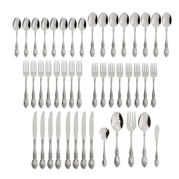 Oneida Wordsworth 45 Piece Everyday Flatware Set, Service For 8