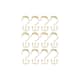Utopia Alley Deco Flat Double Roller Shower Curtain Hooks, Gold