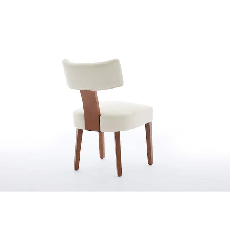 GDFStudio - Mariscat Fabric Wingback Dining Chairs（Set of 2）