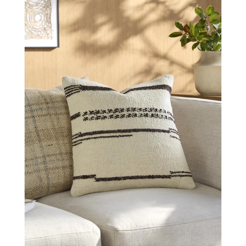 Becki Owens x Livabliss Solea Modern Accent Pillow - 18"L x 18"W - Polyester