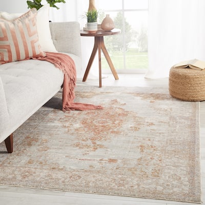 Jordane Medallion Tan/ Rust Area Rug