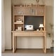 preview thumbnail 4 of 14, Kids Study Desk with Hutch,Student Writing Desk, Natural,Ash Wood