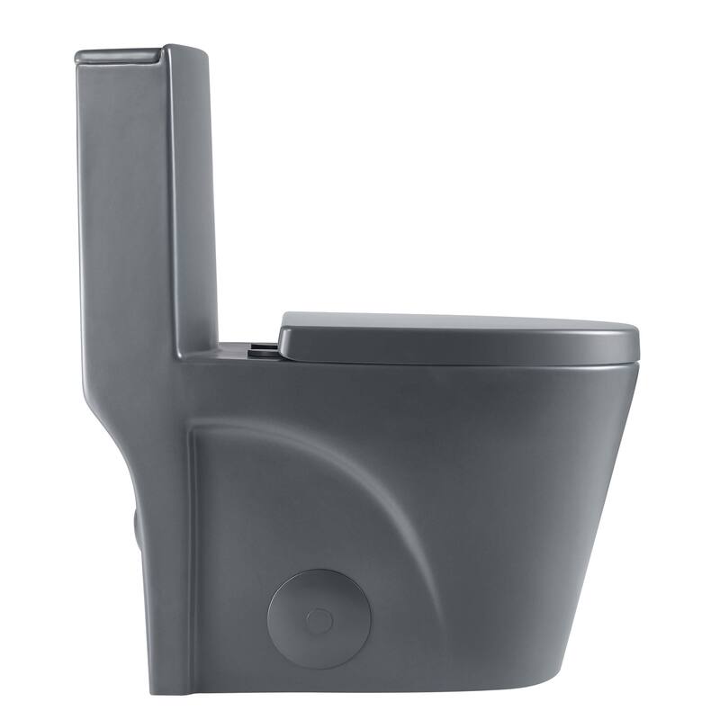 Fine Fixtures Dual-Flush Elongated One-Piece Toilet with High Efficiency Flush