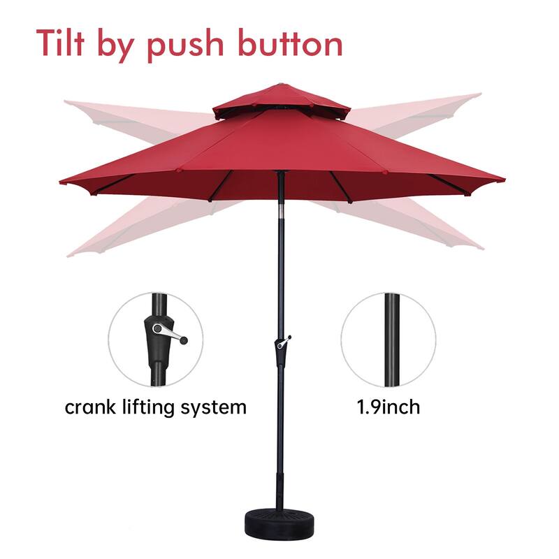 Ainfox Patio Umbrella Without Base for Garden Patio