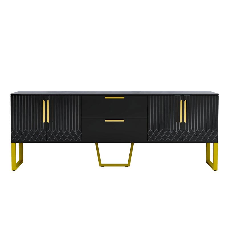 Modern TV Stand for TVs up to 75 Inches, Storage with Drawers