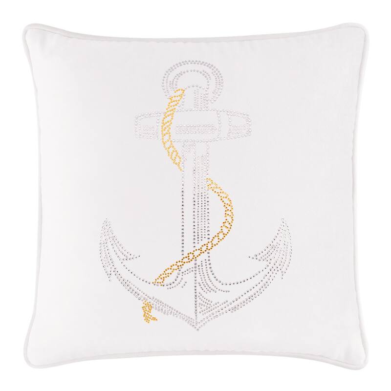 Sparkles Home Rhinestone Anchor Pillow