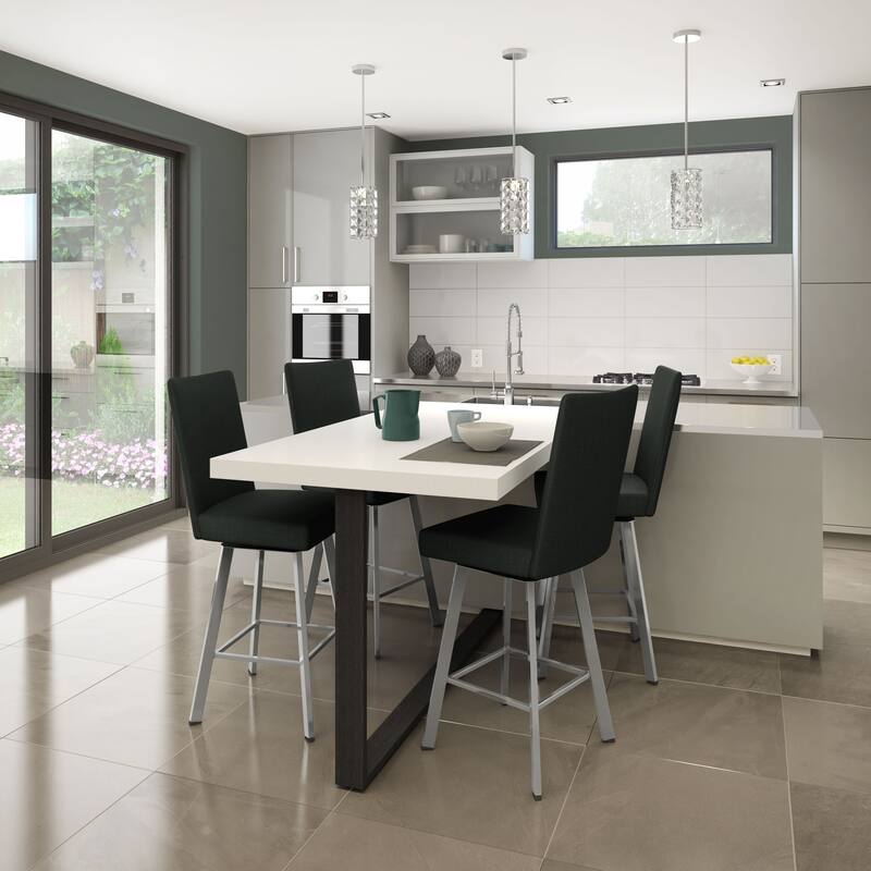 Amisco Elmira Swivel Counter and Bar Stool