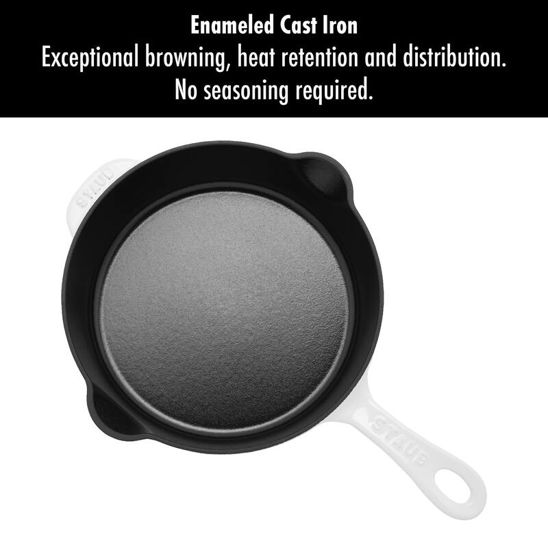 STAUB Cast Iron 8.5-inch Traditional Deep Skillet
