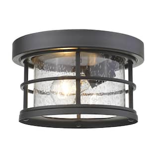 Bellevue Addie 10" Wide Outdoor Flush Mount Drum Ceiling Fixture