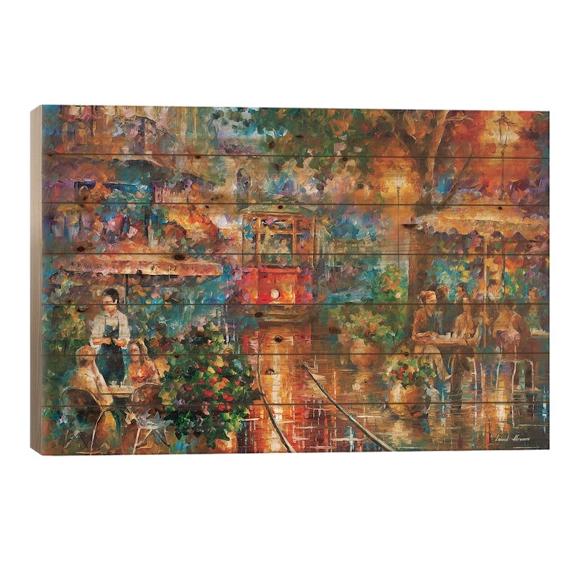 Old Magic Print On Wood by Leonid Afremov - Multi-Color - 18x26x1.5