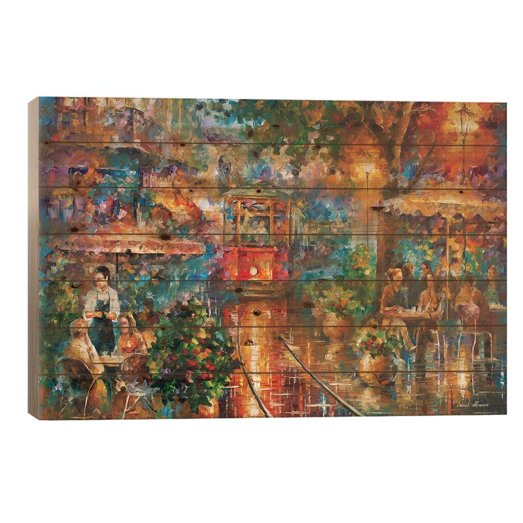 Old Magic Print On Wood by Leonid Afremov - Multi-Color