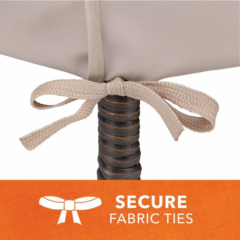 Modern Leisure Basics Patio Ottoman/Coffee Table Cover, 37"L X 22"W X 17"H, Beige - 37"L x 22"W x 17"H