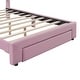 preview thumbnail 14 of 50, Gray Full Velvet Upholstered Bed with Large Storage Drawer - Luxurious Design