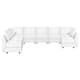 Option 8 Piece Modular Sectional, White, Air Leather