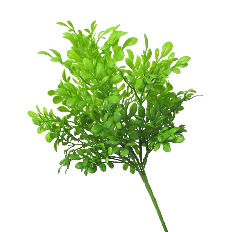 Set of 3 Artificial Garden Leaf Stem Plant Greenery Foliage Bush 14in