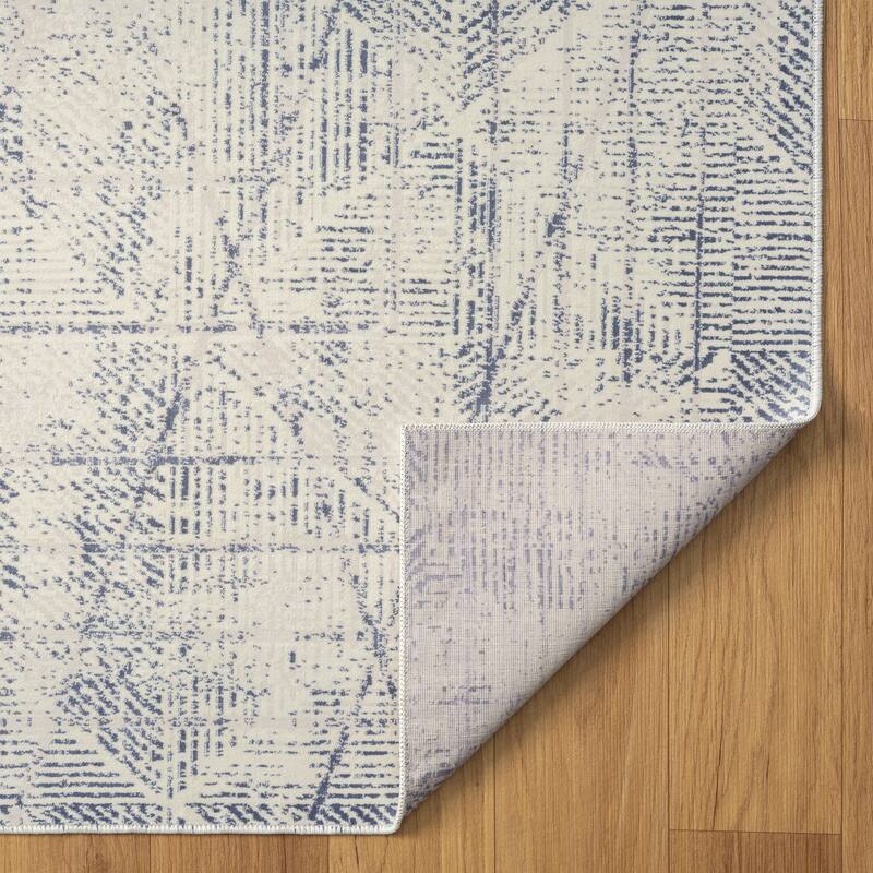 Sevita Modern Abstract, Machine Washable Indoor Area Rug