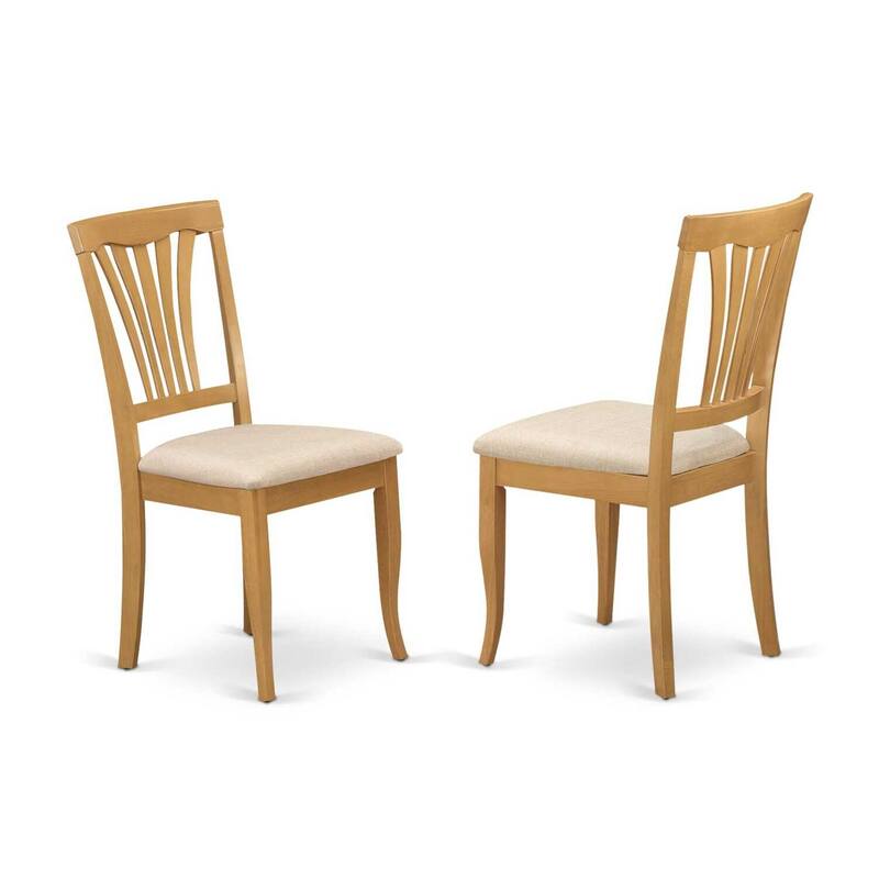 HomeStock 5-Pc Natural Oak Finish Solid Wood Top - Dining Room Set - Seats 4