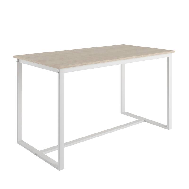 Modern Dining Table Set with Industrial Style Backrest Table and Chairs, Kitchen Breakfast Nook, Coffee Table, Workbench