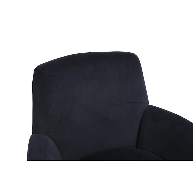 Swivel Accent Chairs Armchair for Living Room, Reading Chairs , Round Barrel Chairs with Gold Stainless Steel Base