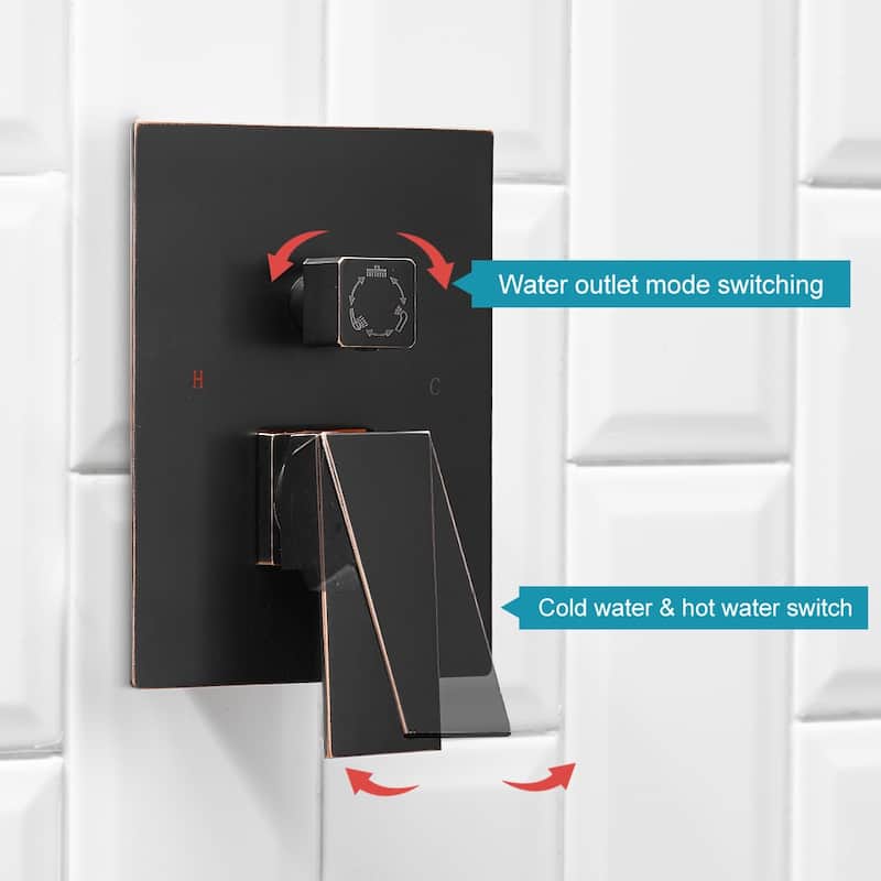 WIZ 3-Spray 10 in. Wall Mount Shower Head System Shower Faucet