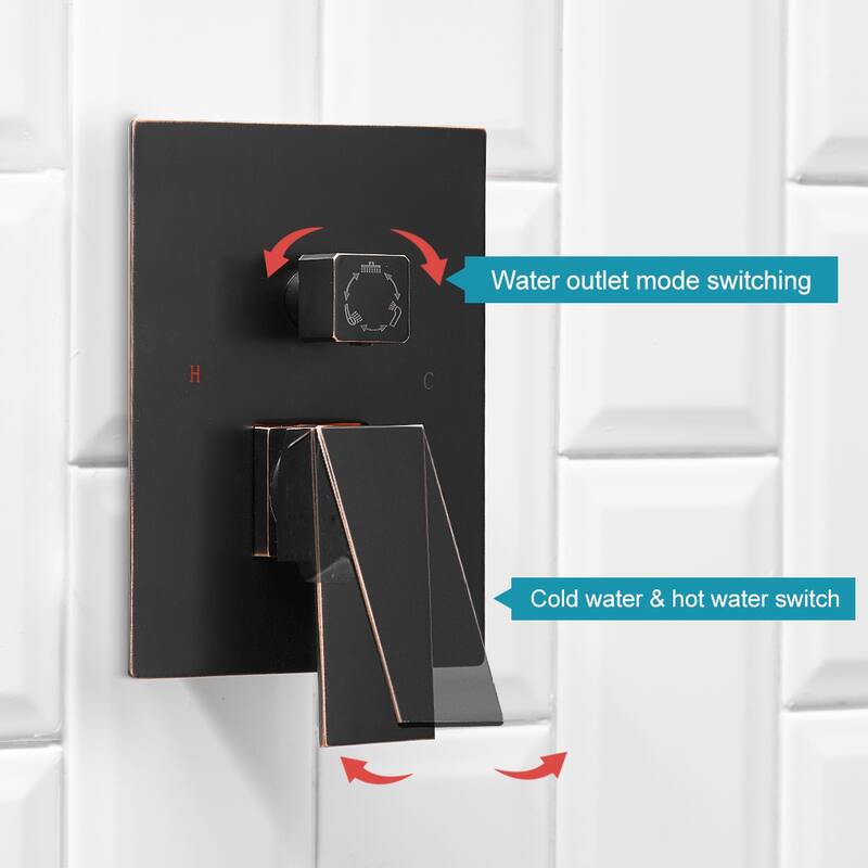 WIZ 3-Spray Patterns With 2.5 GPM 12 in. Showerhead Shower System