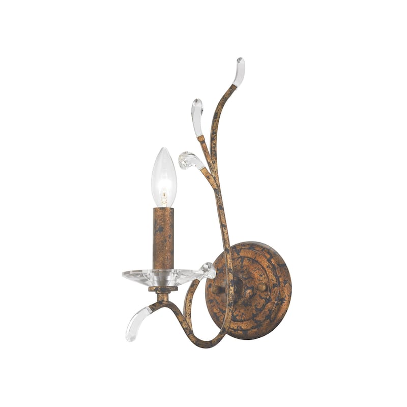 Livex Lighting 1-Light Golden Bronze Wall Sconce, 51001-71 - 5" W x 15" H x 10" Ext.