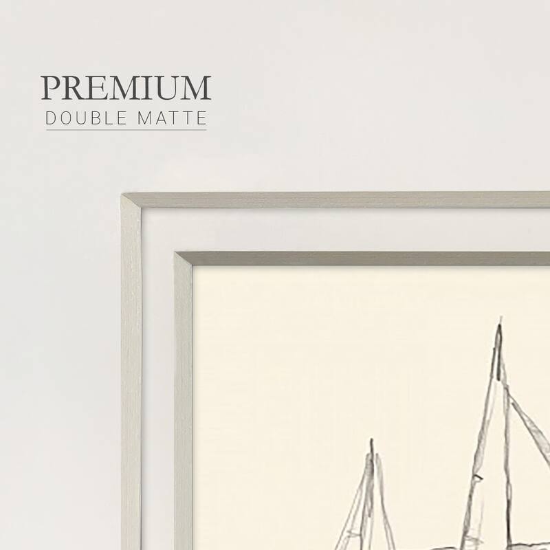 Coastal Contour Sketch IIPremium Framed Print