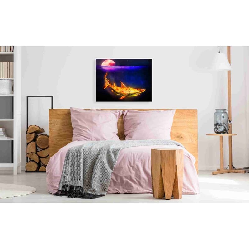 Epic Graffiti 'Mako Shark' by Michael StewArt, Canvas Wall Art