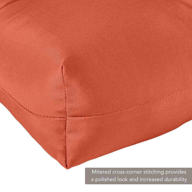 Outdoor 21 x 42-inch Rust Seat/Back Chair Cushion (Set of 2) (Cushions Only)