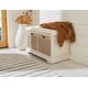 preview thumbnail 2 of 12, SAFAVIEH Landers 2-Drawer with Cushion Storage Bench - 32.3" W x 15" L x 19" H