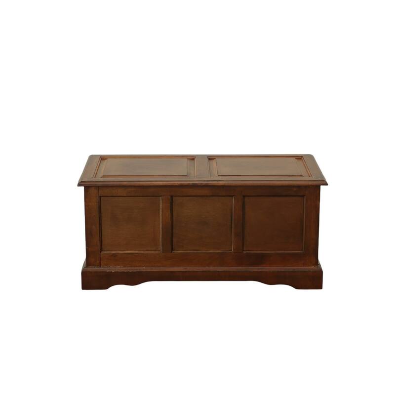 Solid Rectangular Wooden Storage Chest - 39" - Brown