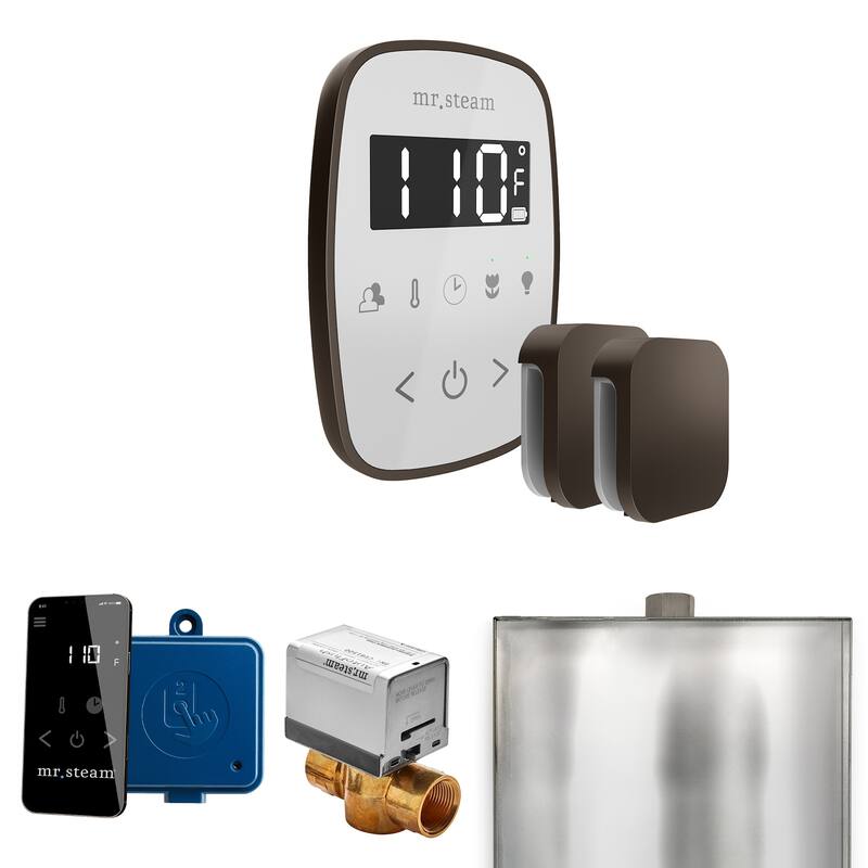 Mr Steam BFX Butler Flex Max Package Steam Shower Control Package with - White / Oil-Rubbed Bronze