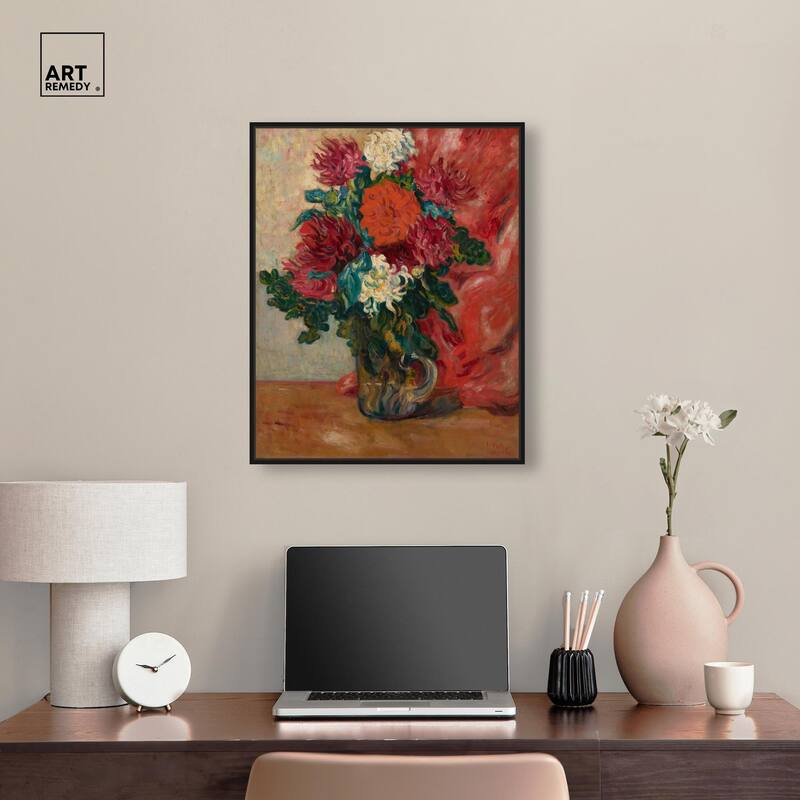 Valtat Dahlias Canvas by Art Remedy
