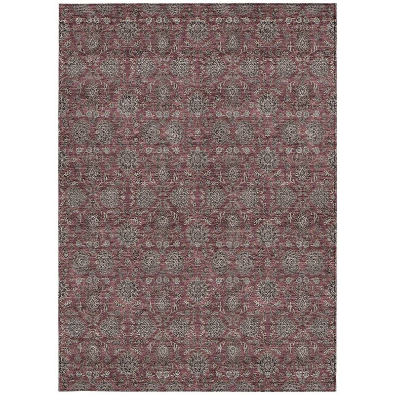 HomeRoots Floral Transitional Rectangle Outdoor Rug